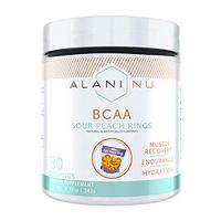 Alani Nu BCAA Branched Chain Essential Amino Acids Supplement Powder, Muscle Recovery Vitamins for Post-Workout, 30 Servings (Sour Peach Rings)