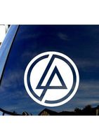 Linkin Park (cutout) LP Logo - Vinyl 4" tall (Color: WHITE) decal laptop tablet skateboard car windows stickers