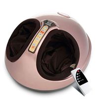 DONGBALA Shiatsu Foot Massager, Foot Massager with Heating System Soothes Foot Muscle Fatigue for Blood Circulation Treatment Plantar Fasciitis Wireless Remote Control Champagne Gold