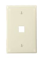 Leviton 41091-1TN QuickPort Midsize Wallplate, Single Gang, 1-Port, Light Almond