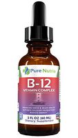 Vitamin B12 Sublingual Liquid Drops - Fast Absorption B 12 Complex With Additional Vitamin B6 & Niacin - Ultra Potent 1200mcg B-12 Supplement to Increase Energy, Enhance Mood & Sharpen Focus - 2 fl oz