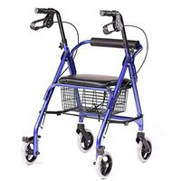 Walkers Wheeled Foldable Portable Portable Shopping Trolley Ergonomic Handrail Gift (Color : Blue, Size : 7964.546cm)