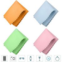 Microfiber Suede Fabric Cleaning Cloth, YWXTW Lint Free Reusable Washable Cleaning Cloth for Phones, Eyeglasses, Camera, Tablets, Watch, LCD Screen, Jewelry, Ring, Leather, Wine Glasses (Colorful)