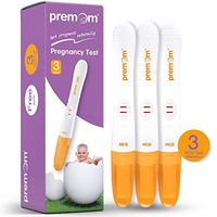 Premom Pregnancy Test Sticks (3-Pack), hCG Midstream Tests with Ovulation Predictor iOS and Android App, PM1-M3-3