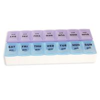 Jocestyle 7 Day Pill Organizer 2 Times a Day Pill Box Large Weekly Pill Case Weekly Travel Pill Planner Daily AM PM Detachable Container(Random Color)