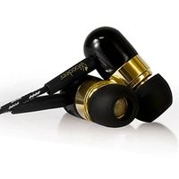 Woodees IESW100L BLUES Noise Isolating Earphones with 3 Button Microphone (Black)