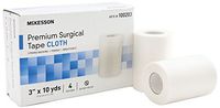 McKesson 100203 Premium Surgical Tape, Cloth, 3" Width, 10 yd. Length, 3" Width, 360" Length (Pack of 4)