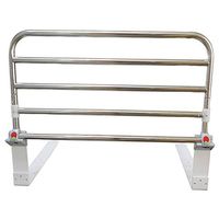 Ibnotuiy Foldable Stainless Steel Elderly Bedside Safety Rail Adjustable Bed Rail Guard Safety Side for Home Hospital (23.62 inch)