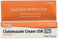Clotrimazole Anti-Fungal Cream USP 1% by Generic Lotrimin - 1 Oz - Pack of 2 by PERRIGO PHARMACEUTICALS