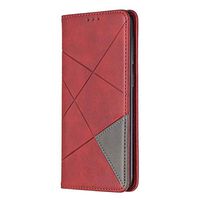 Lomogo Samsung Galaxy A50 Case Leather Wallet Case with Kickstand Card Holder Shockproof Flip Case Cover for Galaxy A50 - LOBFE160070 Red