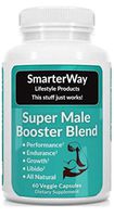 Smarterway | Testosterone Booster for Men | Stamina, Endurance, Strength | Horny Goat Weed, Yohimbine HCL, L Arginine, Tribulus, D Aspartic, Maca, Vitamin E, Ginseng, Zinc Oxide, Ginkgo | 60 Pills