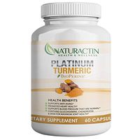 Naturactin Turmeric Curcumin with Bioperine - Powerful Anti Inflammatory Supplement - Turmeric Supplement Fortified from Curcuma Powder - Perfect for Joint Health - 60 Capsules (30 Servings)