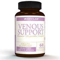 Amvilab Venous Support: Diosmin 450mg Hesperidin 50mg Complex, Daily Supplement Helps Support Healthy Circulation and Hemorrhoids Relief and Helps the Appearance of Varicose and Spider Veins - One Mon