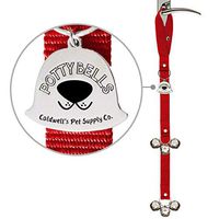 Caldwell's Pet Supply Co. Potty Bells Housetraining Dog Doorbells for Dog Training and Housebreaking Your Doggy. 1.4 Inch Dog Bell with Doggie Doorbell and Potty Training for Puppies (Red)