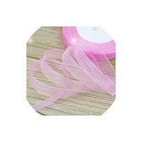 YP-fashion (50 Yards/roll) 12mm Organza Ribbons Gift Wrapping Decoration Christmas Ribbons,Red Bean Pink
