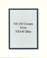Golden State Art, Pack of 20 11x14 Cream/Blue Double Mats Mattes with White Core Bevel Cut for 8x10 Photo + Backing + Bags