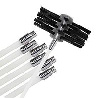 HUAWELL Dryer Duct Cleaning Attachment, 6 Rods Extends Up To 12 Feet, Lint Remover,Synthetic Brush Head, Use With or Without a Power Drill((6 Rods + 1 Bush Head)