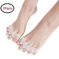 Soniker Toe Separators, Medical Grade Silicone Gel Toe Separators, Gel Toe Corrector Straightener for Bunion, Hammer Toes, Super Soft Toe Stretchers - Improves Balance & Foot Strength (1 Pair)