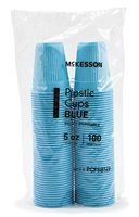 Disposable Plastic Drinking Cup, BLUE, 5 Ounce, McKesson - Pack of 100