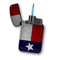 Texas Flag Concrete Wall - Sunshine Cases Matte Black Rubber Grip Flameless Turbo Pocket Lighter