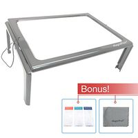 MagniPros 3X Hands-Free Full Page Magnifier with Flip-Out Legs & 4 Ultra Bright LED Lights & 3 Bonus Bookmark Magnifiers