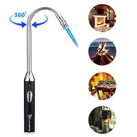 Larruping Torch Lighter Jet Flame Gas Butane Lighter 360° Flexible Long Neck Refillable Windproof Fire Lighter for Grill BBQ Camping Fireplace Stove Candle