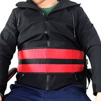 Wheelchair Seat Belt Support Brace with Adjustable Strap Care Seatbelt Medical Restraints Straps Patients Cares Safety Harness Chair for Elderly (Red)