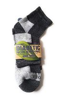 EcoSox Diabetic Bamboo Viscose - Medium Weight Quarter Hiking Sock - [ Quanity Options ] (Charcoal/Grey (5 Pack), Medium 9-11)