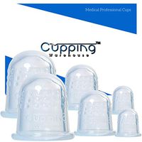 Cupping Warehouse Grip Classic 6 PRO 6570 -Cupping Therapy Sets for Professional and Self Care Home Use. Silicone Massage Cups Neck Back Hand Muscle and Joint Relief. Lymphatic Drainage and Cellulite