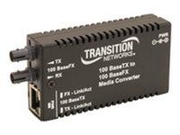 Transition Stand-Alone Mini Fast Ethernet Media Converter - Media converter - RJ-45 / SC multi-mode - up to 1.2 miles - 1300 nm
