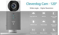 Clever dog 960P 120degree Wireless Security WiFi Cameras/Smart Baby Monitor/Surveillance Security Camera with P2P, Night Vision, Record Video, Two-Way Audio, Motion Detection(Adaptor Inside)(Grey)