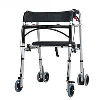 MEI Walker Old Man, Disability, 4 Wheel Brakes, Crutches, Disabled, Auxiliary, Leg Exercise, Walking Aid, Trolley, Walker, Portable, Collapsible