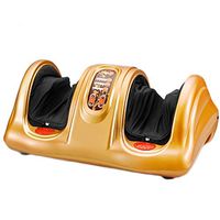 Foot Massager Machine with Heat Function, Multi Settings Deep Kneading Shiatsu Therapy Fully Automatic Foot/Leg/arm Integrated Massager (Color : Yellow)