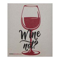 Wine Not? ONE Each Swedish Dishcloth | ECO Friendly Absorbent Cleaning Cloth | Reusable Cleaning Wipes