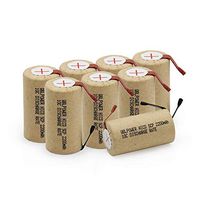 QBLPOWER 1.2V SubC Sub C 2200mAh Ni-Cd Rechargeable Battery for Power Tools with 10C Discharge Rate with Tabs(Pack of 8)