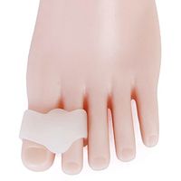 ROSENICE Toe Protectors Separator Corrector Overlapping Toes Corrector 1 Pair (White)