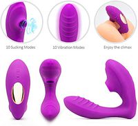 Waterproof Female Massage Sùckíng Toys Remote Control Thrustíńg Clitorisl Stimulation Orgasm Wireless Wearable Vibranting Wand Telescopic Whisper Quiet Electric 10 Vibrate Modes Tshirt