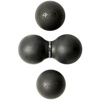 4KOR Fitness Massage Balls for Deep Tissue Muscle Recovery, Perfect for Myofascial Release and Trigger Point Therapy (Firm & Medium Firm (Black))