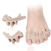 Alomejor Toe Separators and Straightener Gel Bunion Stretchers Spacer Hammer Toe Corrector Protector Hallux valgus Aid Splint for Pain Relief from Tired Achy Feet