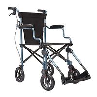 Wheelchair Elderly Wheelchair Portable Folding Wheelchair Lightweight Disabled Wheelchair Multi-Function Trolley, Bearing About 100KG (Color : Black, Size : 569285cm)