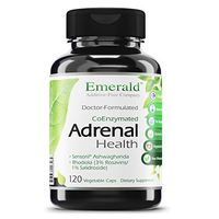 Adrenal Health - with Sensoril ® Ashwagandha for Improved Energy Levels, Sleep Support, Stress Relief, & Promotes Mental Clarity - Emerald Labs- 120 Vegetable Capsules