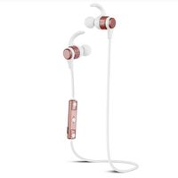 Changing Places BT19 Bluetooth Wireless Headphones, Sweat-Proof Earbuds for Sports & Gym (Rose Gold)