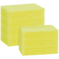 Jetec 40 Pieces Cleaning Scrub Sponge Scouring Sponge Pads Non Scratch Pads for Kitchen Dishes Cleaning, Green (Color Set 3)