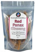 16oz Red Panax Ginseng | 6 Year Old Whole Roots | Korean Red Ginseng | Premium Grade, Very Large, and Sugar Free | High Ginsenosides for Energy, Mental and Sexual Health for Men & Women