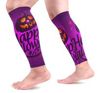 KEAKIA Happy Halloween Calf Compression Sleeves Shin Splint Support Leg Protectors Calf Pain Relief for Running, Cycling, Travel, Sports for Men Women (1 Pair)