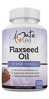 Organic Flaxseed Oil Softgels 1000mg with Omega 3 6 9 for Cardiovascular Health & Immune Support, Promotes Healthy Skin, Nails & Hair Super Organic Supplement Made in USA 100 Capsules by Amate Life