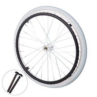 Hi-fortune Front Wheels with W Shape Plastic Handrail for Wheelchair HM303D, Increase Aesthetics and Friction (Pair)