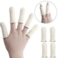Tatuo 50 Packs Finger Cots Cotton Finger Guards Elastic Finger Protection