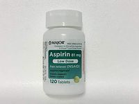 Major Pharmaceuticals Aspirin Low-Dose 81mg Tablets, 120 Count