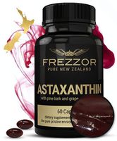 FREZZOR Astaxanthin 12mg, 60 Softgels - Made in New Zealand, Concentrated Antioxidant Carotenoid Supplement. Anti-Aging, Skin, Brain, Eye, Nerve, Joint, Muscle Recovery, Cardiovascular & Immune System